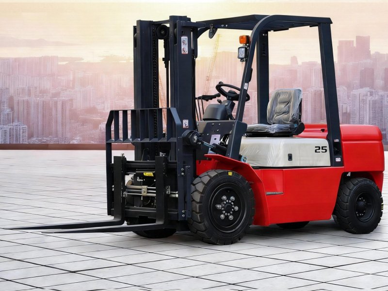 CPC25 2.5 Ton 4 Wheel Diesel Forklift for Outdoor & Heavy Duty Use