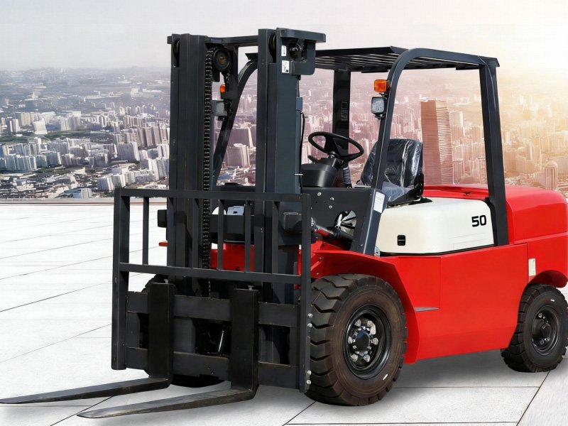 CPC50 5 Ton 4 Wheel Diesel Forklift for Heavy Duty Industrial Applications