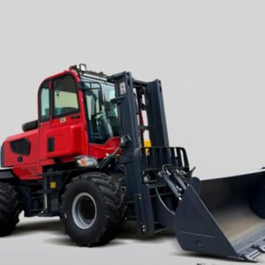 T40 4 Ton 4x4 Rough Terrain Forklift with Bucket for Multi-Purpose Handling