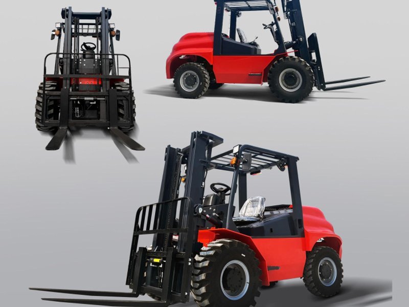 TH35 3.5 Ton 4x4 Rough Terrain Forklift with Rear Wheel Steering