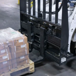 Position the forklift Forks Align forks with the pallet