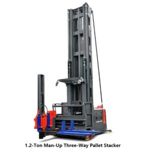 1.2-Ton Man-Up Three-Way Pallet Stacker