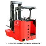 2.5-Ton Stand-On Multi-Directional Reach Truck | MQ25 Series for Compact Ultra-Narrow Aisles 2.5-Ton Stand-On Multi-Directional Reach Truck