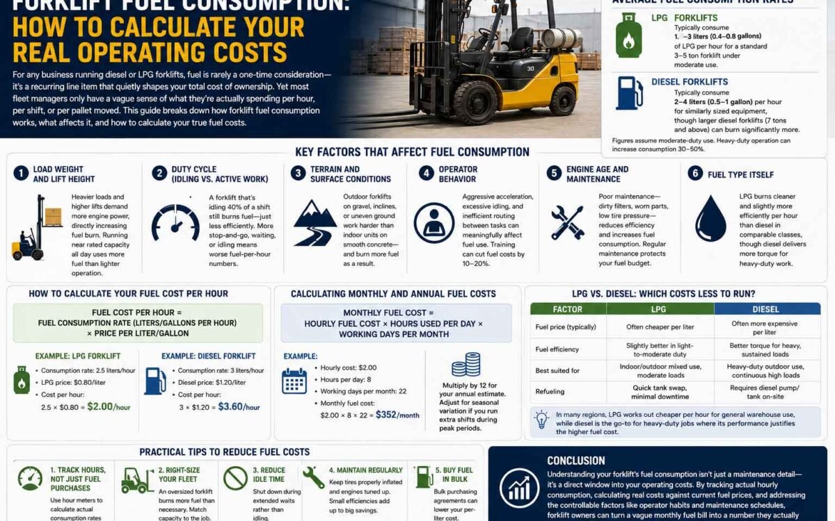 Forklift Fuel Consumption: How to Calculate Your Real Operating Costs
