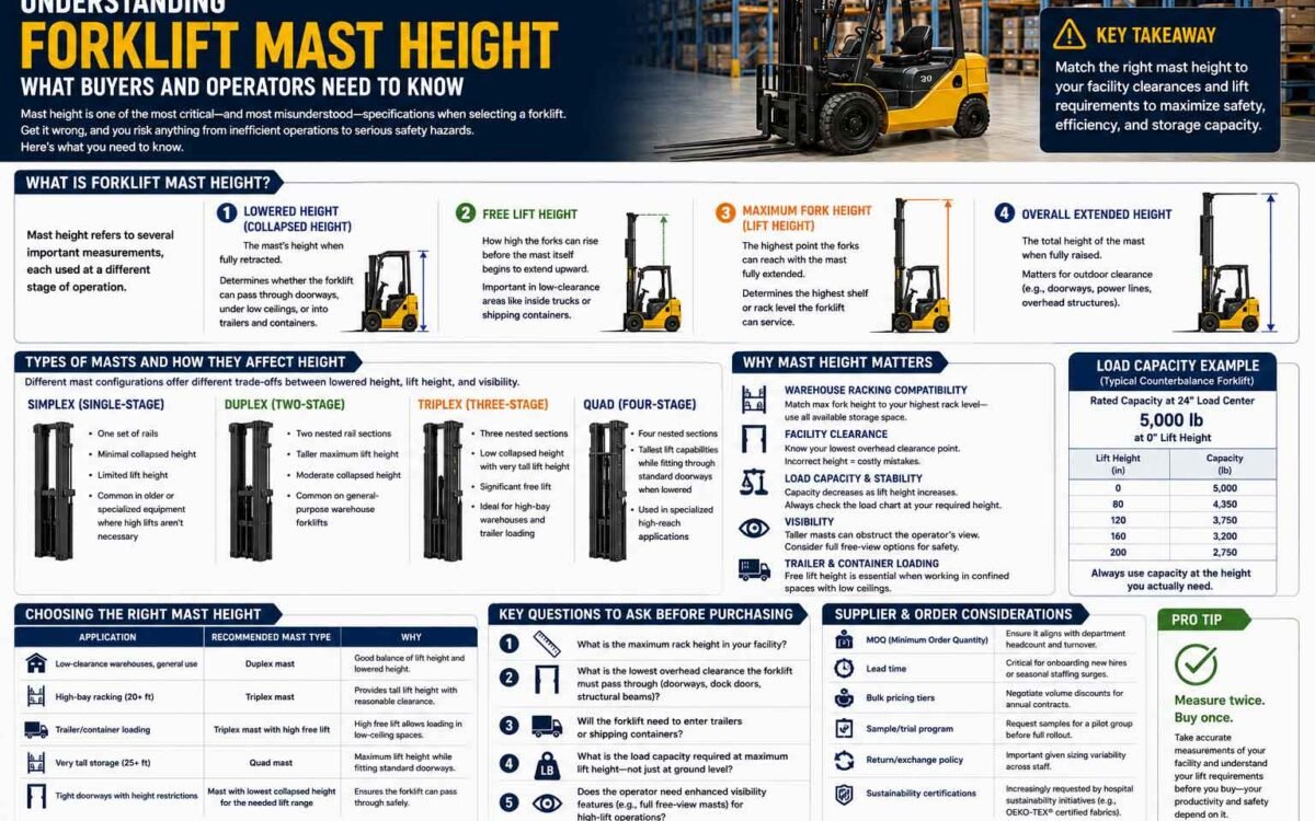Understanding Forklift Mast Height: What Buyers and Operators Need to Know