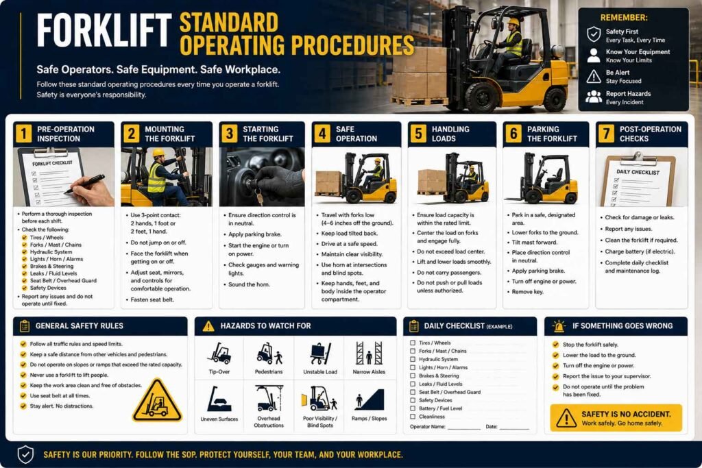 Forklift Standard Operating Procedures