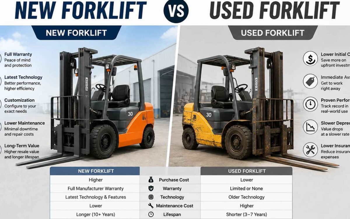 New Forklift vs Used Forklift — The 3-Year Cost Truth