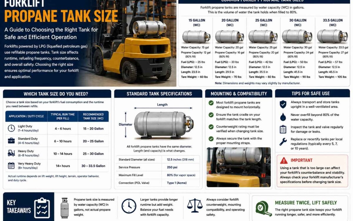 Forklift Propane Tank Size: A Complete Guide for Fleet Owners and Operators