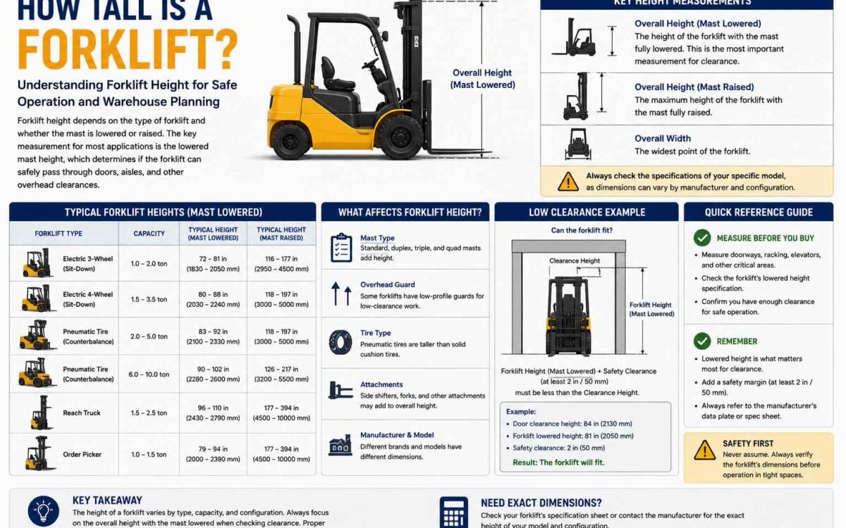 How Tall Is a Forklift? Why the Answer Depends on Which Measurement You Actually Need