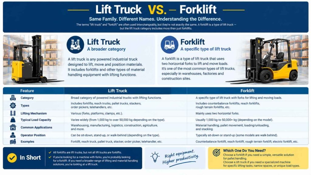 Lift Truck vs Forklift