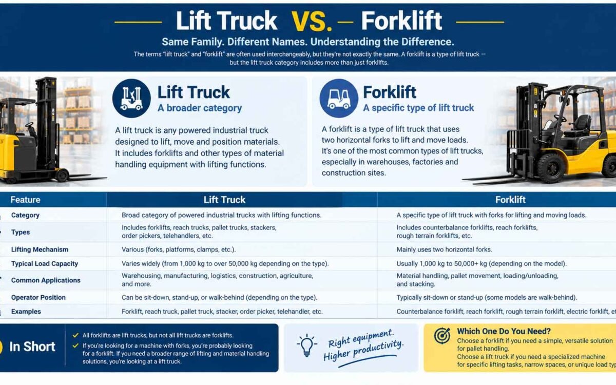 Lift Truck vs Forklift: Is There Actually a Difference?