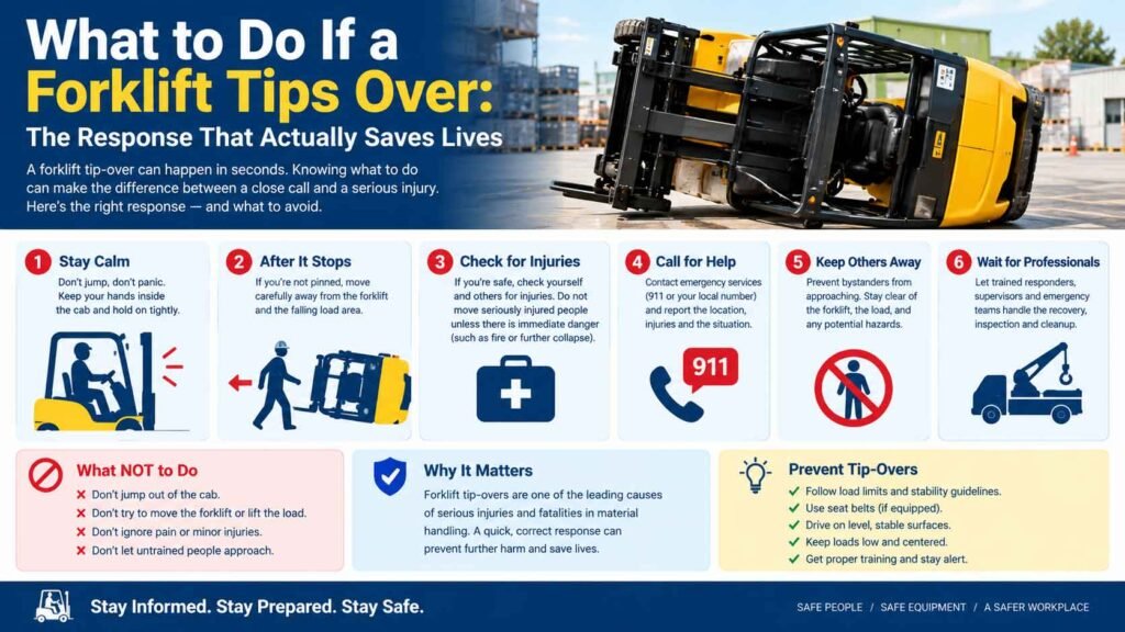 What to Do If a Forklift Tips Over