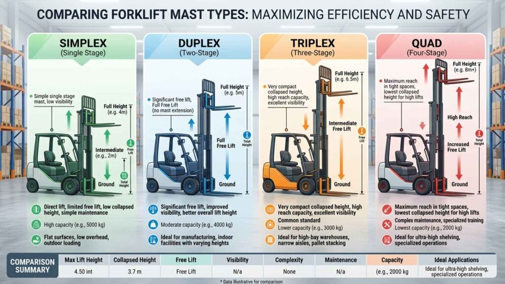 forklift mast types