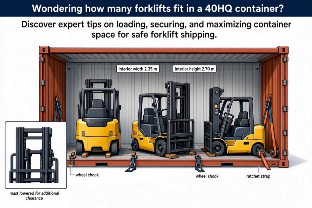 How Many Forklifts Fit in a 40HQ Container