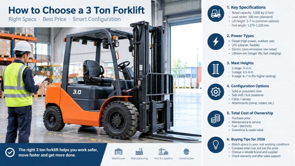 How to Choose a 3 Ton Forklift