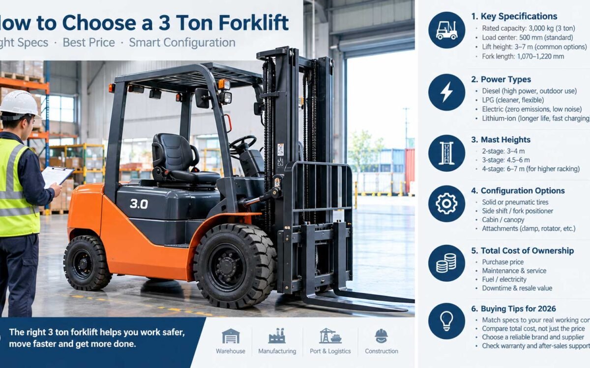 How to Choose a 3 Ton Forklift: Specs, Price & Configuration