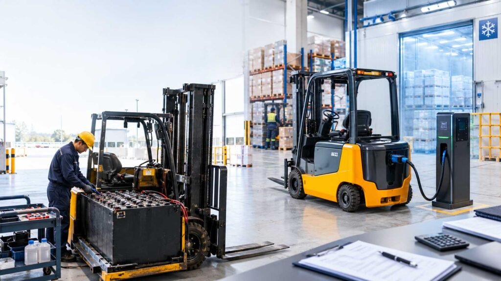 lithium vs lead-acid forklift